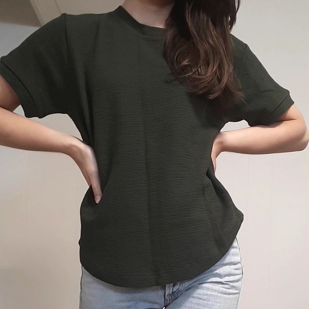 KOTN Waffle Knit Boxy Tee